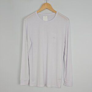 Quiksilver Men's Active White Long Sleeve Shirt Lightweight Stretch Size M